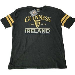 New NWT Guinness Beer Ireland 1759 T Shirt, Short Sleeve Black Gold Adult XL